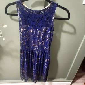 Blue lace dress